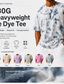 abordables Translation-T-shirt homme tie-dye 100 % coton, manches courtes, col rond, idéal pour les vacances, le quotidien, la salle de sport et le streetwear. Couleurs : bleu, jaune, rose, printemps. &amp;vêtements d'été