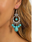 baratos Brinco Feminino-Brincos femininos boêmios de liga metálica com turquesa, estilo statement, modelo oversized com vários estilos, perfeitos para férias na praia, viagens de verão e uso casual no dia a dia.