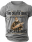 cheap Men's Funny T shirts-Men's All Men Are Created Equal Only The Best Still Operate Excavators After 70 Years Graphic T Shirt Funny Job Regular Fit Designer Clothing Apparel S M L XL XXL XXXL