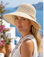 preiswerte Hüte für Damen-Boho-Sonnenhut aus Stroh für Damen – Sommerhut mit breiter Krempe, 3D-Blumendekor, atmungsaktiver Fedora aus gewebtem Polyester für Urlaub und Freizeit &amp;Sonnenschutz, verschiedene Farben