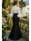 ieftine Rochii de seară sirenă-Trompetă  Sirenă Lungime Podea Rochii de bal Rochii de seara Rochie De Bal Rochie formală Elegant Stil Vedetă Mătăsos Manșon Jumate Guler Cămașă Petrecere în grădină Nuntă Satin întins cu Volane