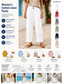 baratos Partes inferiores-Calça feminina de linho, estilo verão, folgada, clássica, comprimento até o tornozelo, cintura média, bolso, modelagem ampla, design com cordão elástico, confortável e respirável, tecido microelástico macio, ideal para uso casual no dia a dia, cor preta.