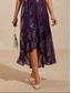 preiswerte Einfaches Kleid-Damen Midikleid Etui-Kleid Elegant Party Einfarbig Ärmellos Rundhalsausschnitt Aubergine