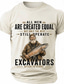 cheap Men's Funny T shirts-Men's All Men Are Created Equal Only The Best Still Operate Excavators After 70 Years Graphic T Shirt Funny Job Regular Fit Designer Clothing Apparel S M L XL XXL XXXL