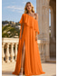 cheap Long Dresses &amp; Gowns-A-Line Floor Length Prom Dresses Elegant Sleeveless One Shoulder Formal Wedding Guest Stretch Chiffon with Ruffles Slit