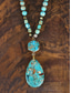 cheap Women's Necklace-Women's Natural Multi-Color Stone Necklace with Teardrop Pendant – Handmade Bohemian Jewelry for Women, Casual, Garden Party and Vacation Style