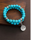 abordables Joyas para hombres-Conjunto de pulseras boho turquesas para hombre - 2 pulseras con dije de árbol de la vida y cuentas, aleación étnica &amp;Joyería apilable de piedra natural para viajes y vacaciones. &amp;ropa informal de uso