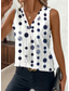 cheap Graphic Tank-Women's Tank Top Graphic Geometric Abstract Elegant Vintage Stylish Sleeveless V Neck Crop Tops Beach Wedding Casual Daily Blue White / Black White Light Green Brown Summer Spring