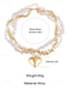 ieftine Colier de damă-Colier stratificat pentru femei cu imitație de perle, pietre roz și mărgele aurii, design elegant cu pandantiv tip choker, pentru purtare zilnică, vacanță, petrecere în grădină și ocazii semi-formale
