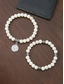 abordables Joyas para hombres-Conjunto de pulseras boho turquesas para hombre - 2 pulseras con dije de árbol de la vida y cuentas, aleación étnica &amp;Joyería apilable de piedra natural para viajes y vacaciones. &amp;ropa informal de uso