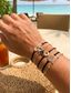 economico Bracciale da donna-Set di 6 bracciali impilabili da donna in stile boho, bracciali a strati con ciondoli multi-design in lega, perfetti per le vacanze al mare. &amp;abbigliamento casual quotidiano
