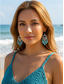 baratos Brinco Feminino-Brincos femininos boêmios de liga metálica com turquesa, estilo statement, modelo oversized com vários estilos, perfeitos para férias na praia, viagens de verão e uso casual no dia a dia.
