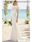 cheap Wedding Dresses-Wedding Dresses Mermaid Trumpet One Shoulder Sleeveless Sweep Brush Train Stretch Fabric Bridal Gowns With Solid Color