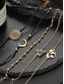 economico Bracciale da donna-Set di 6 bracciali impilabili da donna in stile boho, bracciali a strati con ciondoli multi-design in lega, perfetti per le vacanze al mare. &amp;abbigliamento casual quotidiano