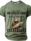 cheap Men's Funny T shirts-Men's All Men Are Created Equal Only The Best Still Operate Excavators After 70 Years Graphic T Shirt Funny Job Regular Fit Designer Clothing Apparel S M L XL XXL XXXL