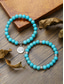 abordables Joyas para hombres-Conjunto de pulseras boho turquesas para hombre - 2 pulseras con dije de árbol de la vida y cuentas, aleación étnica &amp;Joyería apilable de piedra natural para viajes y vacaciones. &amp;ropa informal de uso