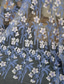 ieftine Rochii de seară sirenă-Trompetă  Sirenă Lungime Podea Rochii de seara Rochie formală Elegant Floral Manșon Jumate Stil Nautic Nuntă Oficial Dantelă Satin întins cu Pliuri Broderie Aplică