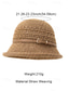 voordelige Dameshoeden-Dames bucket hat van geweven polyester met leren riem, lichtgewicht zomerzonnehoed voor vakantie, strand, casual buitenactiviteiten en dagelijks gebruik.