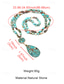 cheap Women's Necklace-Women's Natural Multi-Color Stone Necklace with Teardrop Pendant – Handmade Bohemian Jewelry for Women, Casual, Garden Party and Vacation Style