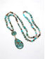 cheap Women's Necklace-Women's Natural Multi-Color Stone Necklace with Teardrop Pendant – Handmade Bohemian Jewelry for Women, Casual, Garden Party and Vacation Style