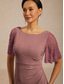 abordables Vestido Sencillo-Mujer Vestido maxi Vestido de una línea vestidos cintura imperio Elegante Mangas anchas Invitado a la boda Fiesta de Cóctel Con Cuentas Brillantes Embellecido Ajuste regular Color sólido Manga Corta