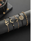 economico Bracciale da donna-Set di 6 bracciali impilabili da donna in stile boho, bracciali a strati con ciondoli multi-design in lega, perfetti per le vacanze al mare. &amp;abbigliamento casual quotidiano