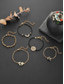economico Bracciale da donna-Set di 6 bracciali impilabili da donna in stile boho, bracciali a strati con ciondoli multi-design in lega, perfetti per le vacanze al mare. &amp;abbigliamento casual quotidiano