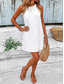 economico Abiti in pizzo bianco-Per donna Mini Abito Abito in Pizzo Abito Bianco Vacanza Casual Spiaggia Spiaggia Ferie Vestibilità regolare Floreale Grafico Senza Maniche Girocollo Blu Nero Bianco Rosa Estate Primavera