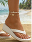 abordables Bracelet pour femme-tortue bohème pour femmes &amp;Ensemble de bracelets de cheville en perles en forme d'étoile de mer, 2 bracelets de cheville en résine pour la plage, parfaits pour les vacances d'été. &amp;vêtements