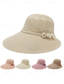 preiswerte Hüte für Damen-Boho-Sonnenhut aus Stroh für Damen – Sommerhut mit breiter Krempe, 3D-Blumendekor, atmungsaktiver Fedora aus gewebtem Polyester für Urlaub und Freizeit &amp;Sonnenschutz, verschiedene Farben