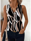 cheap Graphic Tank-Women's Tank Top Graphic Geometric Abstract Elegant Vintage Stylish Sleeveless V Neck Crop Tops Beach Wedding Casual Daily Blue White / Black White Light Green Brown Summer Spring