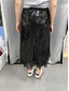 abordables Faldas de Fiesta-Mujer Falda lápiz Falda de corte A Elegante Midi Media cintura Faldas Lentejuelas Volante Microelástico Discoteca Fiesta Negro Primavera