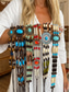 preiswerte Damengürtel-Damen-Taillengürtel im Boho-Stil mit Perlenbesatz, mehrfarbige Holzperlen &amp;Taillenkette aus einer Legierung für Kleider und Jeans, ethnisches Sommer-Taillenaccessoire für Urlaub, Festivals und