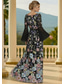 ieftine Rochii de seară în linie A-Linia -A Lungime Podea Rochii de seara Rochie formală Elegant Floral Manșon Lung Bateau Petrecere în grădină Nuntă Șifon Dantelă cu Flori 3D Broderie Aplică