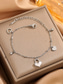 billiga Damarmband-Damarmband i guld-silver med titanstål, hjärtformat berlockarmband, elegant justerbart kedjearmband för dagligt bruk, sommarpresent, semester-, kontors- och dejtsmycken