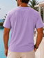 baratos Férias-Homens Côr Sólida Veleiro Camisa Acid Wash Camiseta pesada Manga Curta Camiseta DTG Gola Redonda Camisa Havaiana Diário Feriado Azul Roxo Verde Primavera Verão Roupa S M L XL XXL