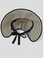 baratos Chapéus Femininos-Chapéu de sol feminino listrado e dobrável, chapéu de praia de poliéster com aba larga, boné de viagem de verão fácil de guardar, chapéu elegante com proteção UV.