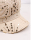 cheap Women's Hats-Sequin Starburst Summer Newsboy Cap for Women, Breathable Mesh &amp; Linen Mix, Resort &amp; Travel Flat Hat, Champagne Gold Beige/White/Black, Elegant Ladies Headwear