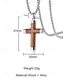 economico Gioielli da uomo-Collana da uomo con ciondolo a croce in legno e lega, catena in acciaio inossidabile, gioiello religioso, regalo per uomini maturi, estivo, casual, da viaggio, per tutti i giorni.