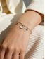 billiga Damarmband-Damarmband i guld-silver med titanstål, hjärtformat berlockarmband, elegant justerbart kedjearmband för dagligt bruk, sommarpresent, semester-, kontors- och dejtsmycken