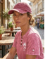 cheap Women's Hats-Women's Washed Cotton Baseball Cap, Adjustable Vintage Style Hat in Multiple Colors, Breathable Summer Casual Cap for Travel, Outdoor, Beach and Daily Wear