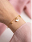 billiga Damarmband-Damarmband i guld-silver med titanstål, hjärtformat berlockarmband, elegant justerbart kedjearmband för dagligt bruk, sommarpresent, semester-, kontors- och dejtsmycken