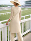 cheap Mom's Pant Suits-Jumpsuit Pantsuit Floor Length Mother of the Bride Dress 3/4 Length Sleeve Jewel Neck Elegant Formal Wedding Guest Chiffon Lace with Beading Appliques