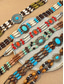 preiswerte Damengürtel-Damen-Taillengürtel im Boho-Stil mit Perlenbesatz, mehrfarbige Holzperlen &amp;Taillenkette aus einer Legierung für Kleider und Jeans, ethnisches Sommer-Taillenaccessoire für Urlaub, Festivals und
