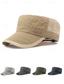 baratos Chapéus Masculinos-Boné militar masculino em malha respirável, secagem rápida, em poliéster, ajustável, para uso externo no verão, ideal para pesca, caminhadas, viagens e golfe. Disponível em várias cores.