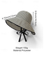 baratos Chapéus Femininos-Chapéu de sol feminino listrado e dobrável, chapéu de praia de poliéster com aba larga, boné de viagem de verão fácil de guardar, chapéu elegante com proteção UV.