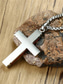 economico Gioielli da uomo-Collana da uomo con ciondolo a croce in legno e lega, catena in acciaio inossidabile, gioiello religioso, regalo per uomini maturi, estivo, casual, da viaggio, per tutti i giorni.