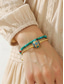 abordables Bracelet pour femme-Bracelet bohème pour femme, composé de plusieurs bracelets à breloques en alliage avec pendentif éléphant, bijou de poignet bohème fait main, accessoire ajustable pour les vacances d'été à la plage,