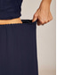 cheap Chiffon Skirts-Women's Chiffon Skirt Elegant Maxi High Waist Skirts High Low Elastic Waistband Flowy Inelastic Casual Daily Weddiing Guest Navy Blue Summer