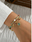abordables Bracelet pour femme-Bracelet bohème pour femme, composé de plusieurs bracelets à breloques en alliage avec pendentif éléphant, bijou de poignet bohème fait main, accessoire ajustable pour les vacances d'été à la plage,